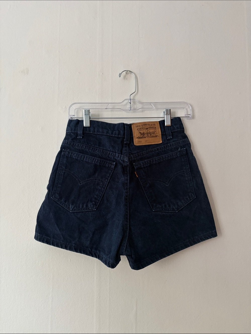 Vintage Levi Orange Tab Dark Blue Jean Shorts